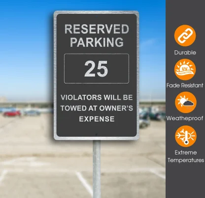 Reserved Unit Number Parking Sign