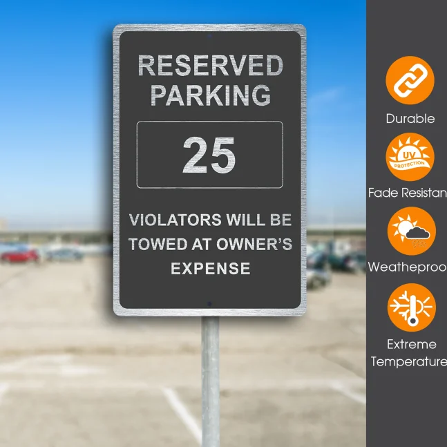 Reserved Unit Number Parking Sign Reserved Unit Number Parking Sign