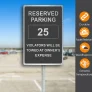 Reserved Unit Number Parking Sign