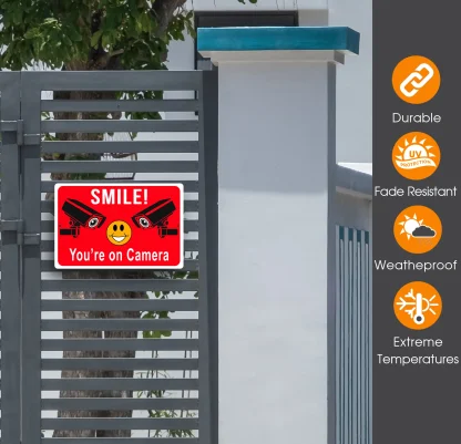 Smile You're on Camera CCTV Sign