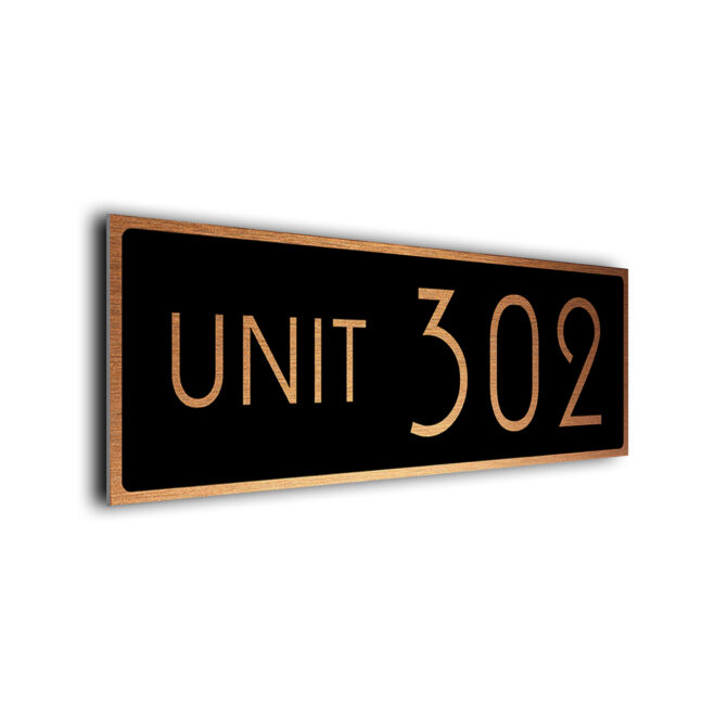 Unit Number Sign UNI224-BC Unit Number Sign