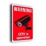 Warning CCTV in Operation Sign