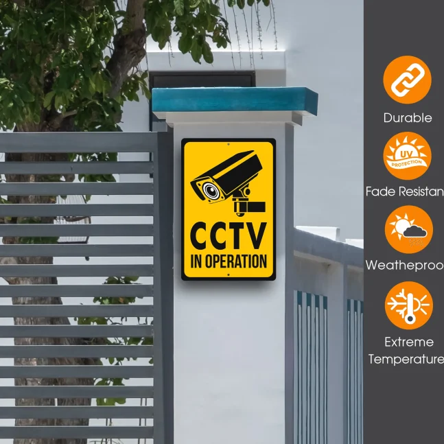 Weatherproof CCTV Sign Outdoor CCTV Sign