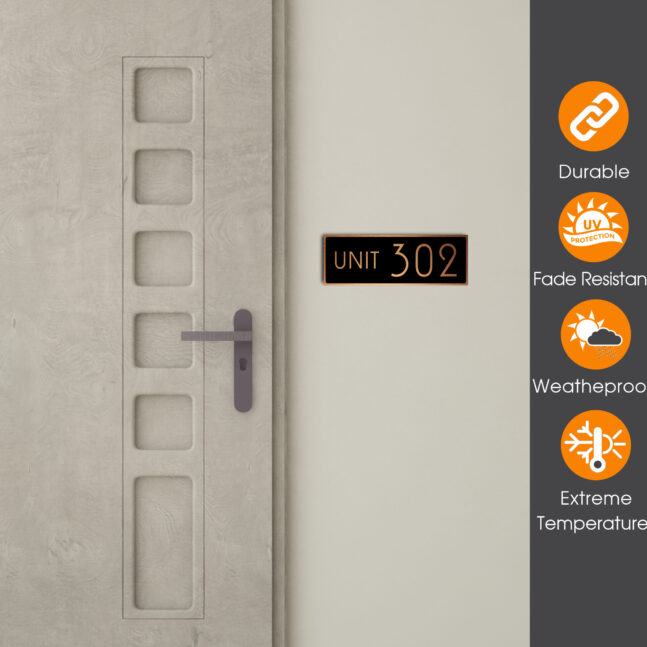 Weatherproof Unit Number Sign Unit Number Sign