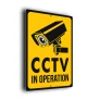 Yellow CCTV Sign