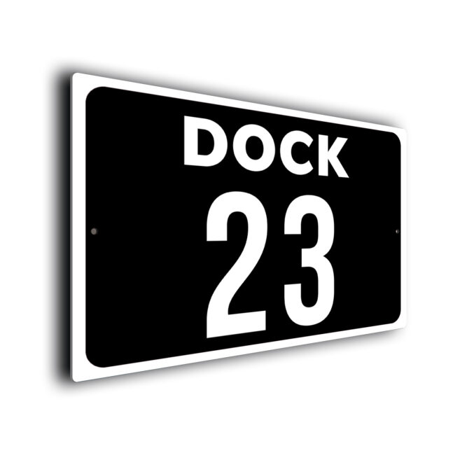 Black Dock Number Sign Dock Number Sign