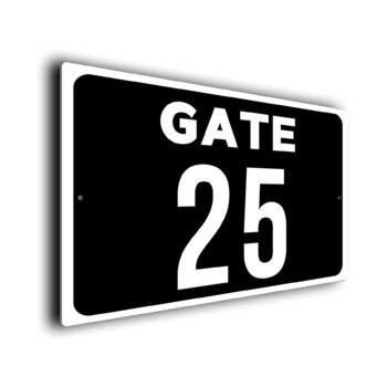 Custom Gate Number Sign