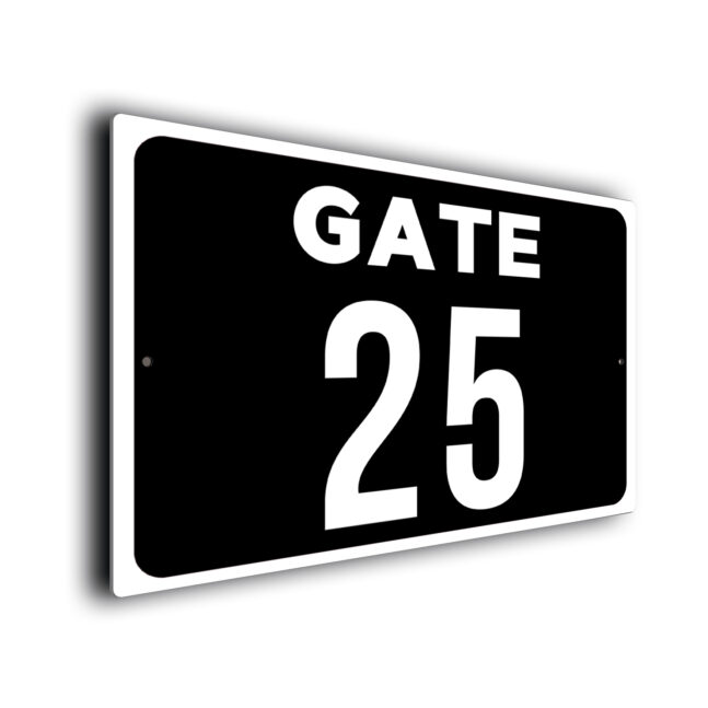 Black Gate Number Sign Custom Gate Number Sign