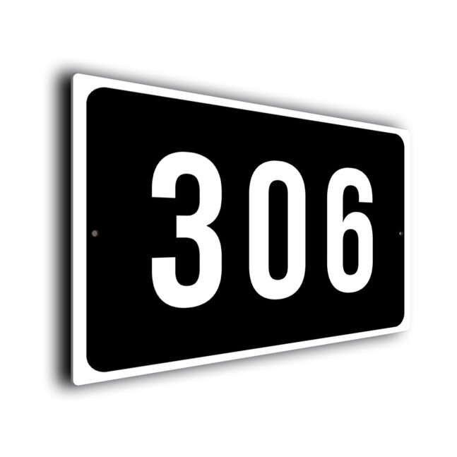 Custom Warehouse Number Sign WHN233-BK Black Warehouse Number Sign