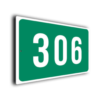Green Warehouse Number Sign