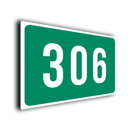 Green Warehouse Number Sign