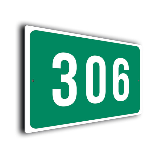 Custom Warehouse Number Sign WHN233-G Green Warehouse Number Sign