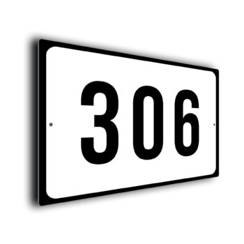 White Warehouse Number Sign