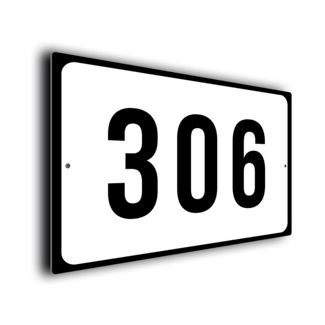 Custom Warehouse Number Sign WHN233-W White Warehouse Number Sign