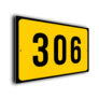 Yellow Warehouse Number Sign