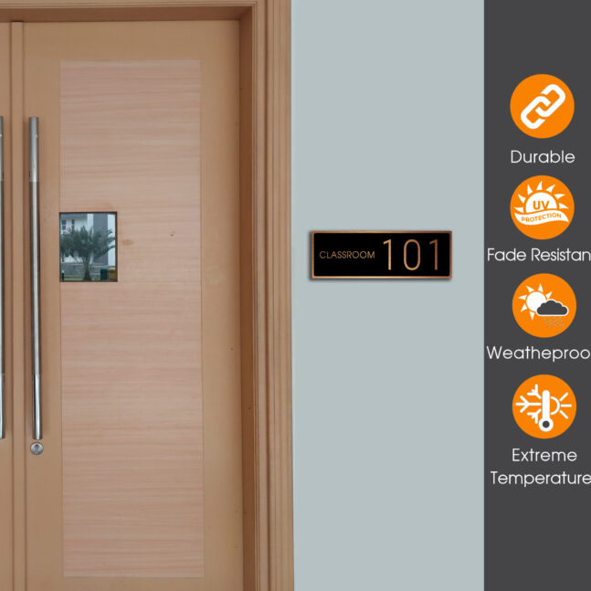 Durable Classroom Number Sign Classroom Number Sign