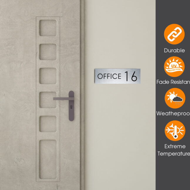 Durable Office Number Sign Office Number Sign