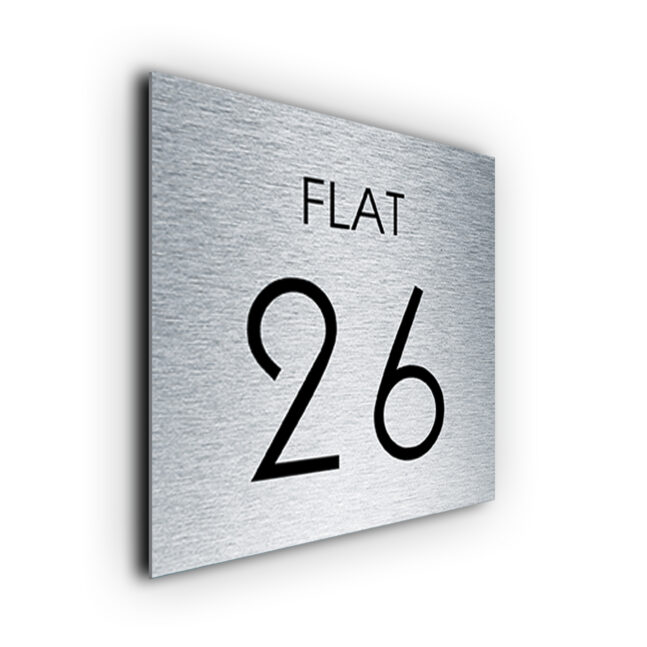 Flat Number Sign FLA220-SB Flat Number Sign