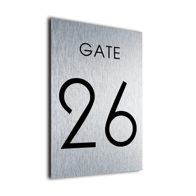 Gate Number Sign