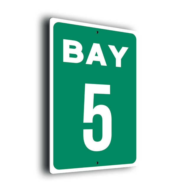 Green Bay Number Sign BAN234 Bay Number Sign