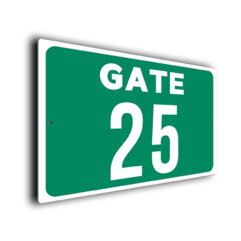 Custom Gate Number Sign