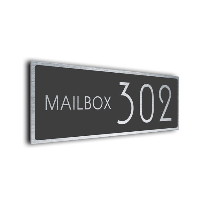 Mailbox Number Sign MBX226-GS Mailbox Number Sign