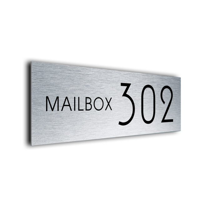Mailbox Number Sign MBX226-SB Mailbox Number Sign