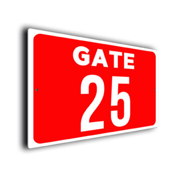 Custom Gate Number Sign