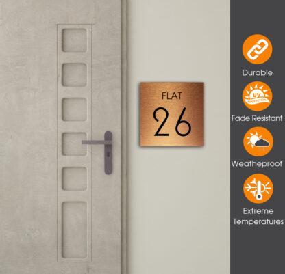 Flat Number Sign