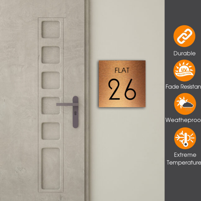 Weatherproof Flat Number Sign Flat Number Sign