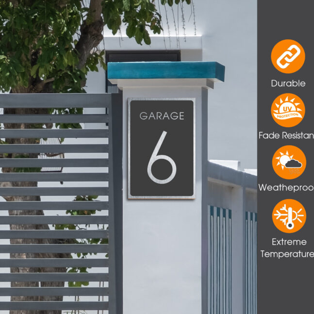 Weatherproof Garage Number Sign Garage Number Sign