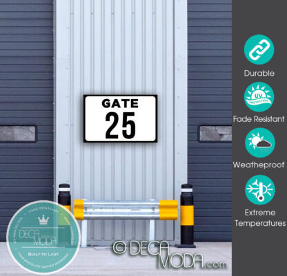 Custom Gate Number Sign