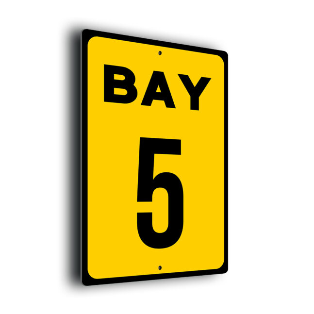 Yellow Bay Number Sign BAN234-Y Bay Number Sign