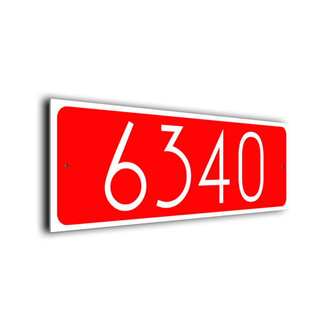 Custom Number Sign CNS235-R Custom Number Sign