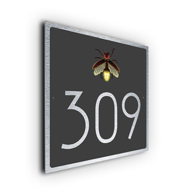 Personalized Firefly House Number Sign Custom Firefly House Number Sign