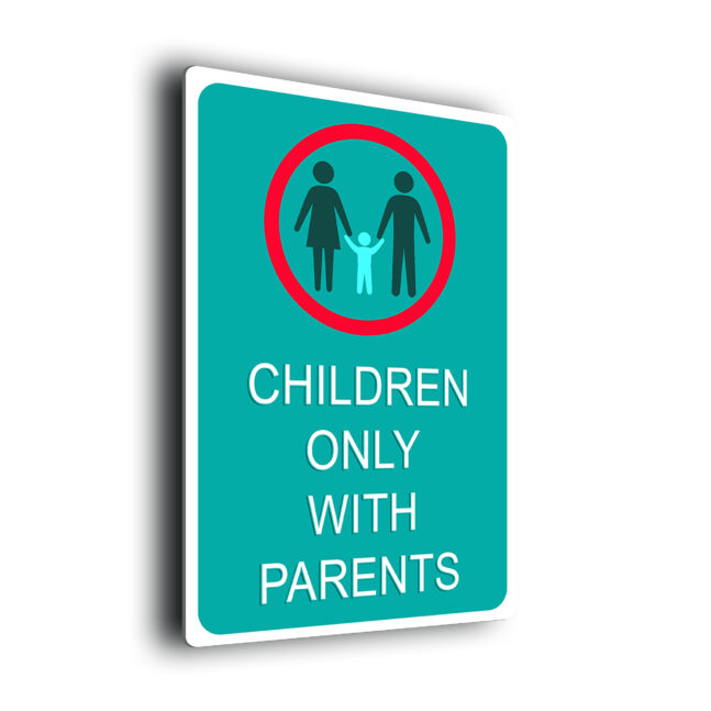 Pool Signs-Childrern Only with Parents-POOL01092502 Pool sign - children only with parents