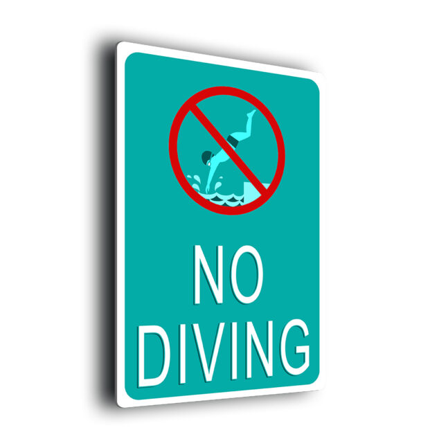 Pool Signs-No Diving-POOL01092505 Pool Signs-No Diving