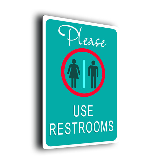 Pool Signs-Please Use Restrooms-POOL01092519 Pool Sign-Please Use Restrooms