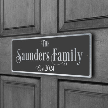 Personalized Family Name Door Sign