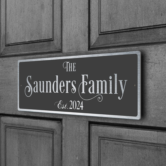 Personalized Family Name Door Sign